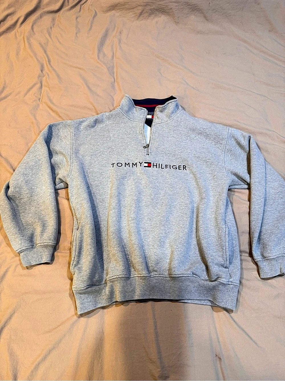 Tommy Hilfiger Vintage Tommy Hilfiger Quarter Zip Fleece Sweatshirt Vintage